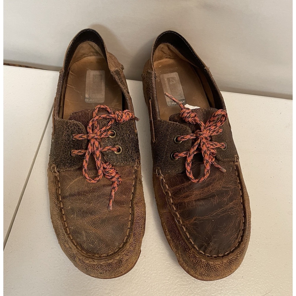 Ariat Womens Cruiser Size 7.5  Brown Leather Slip On Loafer Boat Shoes